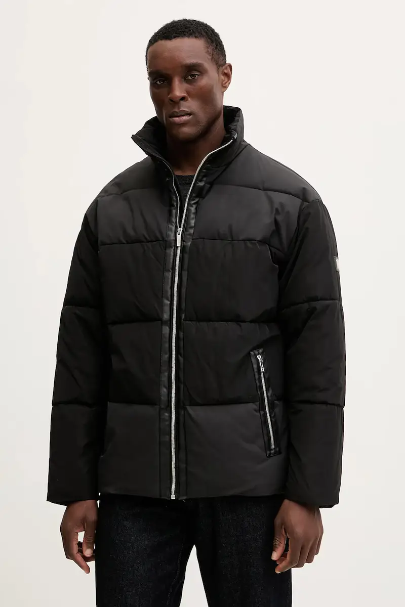 Karl Lagerfeld Giacca nera uomo in tessuto tecnico