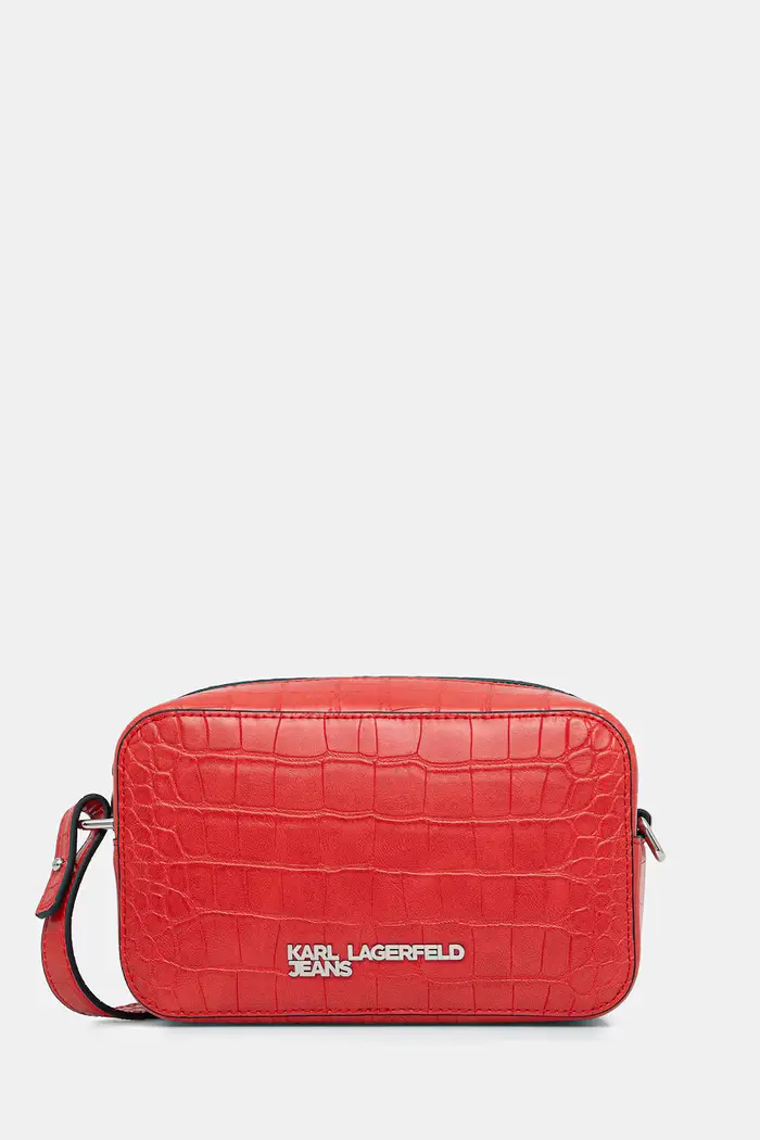 borsa a tracollo da donna in similpelle Rosso