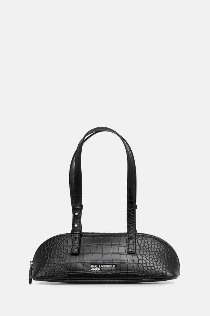 Karl Lagerfeld Jeans borsa baguette da donna in similpelle Nero
