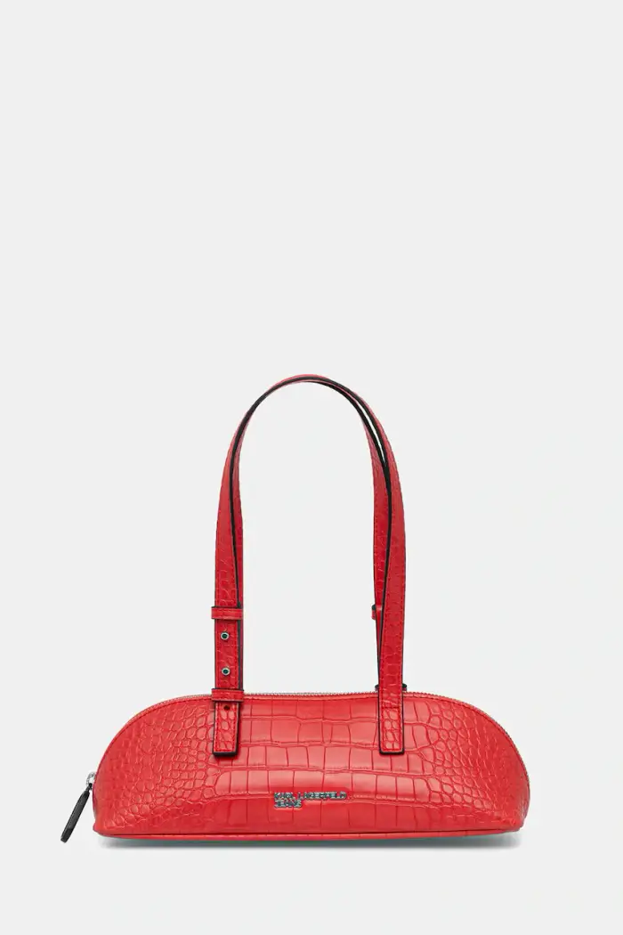 Karl Lagerfeld Jeans borsa baguette da donna in similpelle Rosso