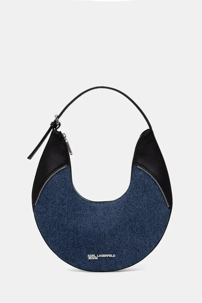borsa hobo da donna Blu navy