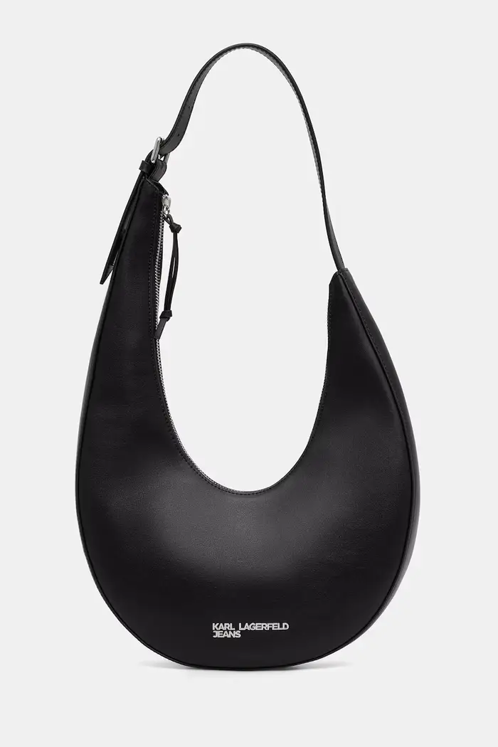 borsa hobo da donna in pelle Nero