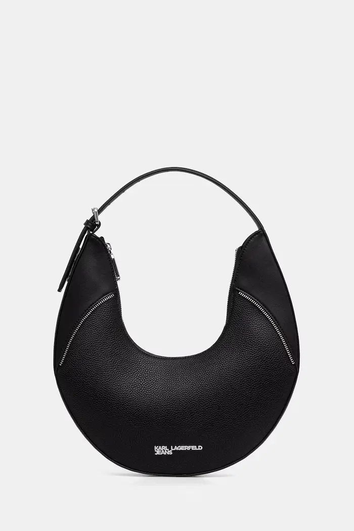 borsa hobo da donna in similpelle Nero