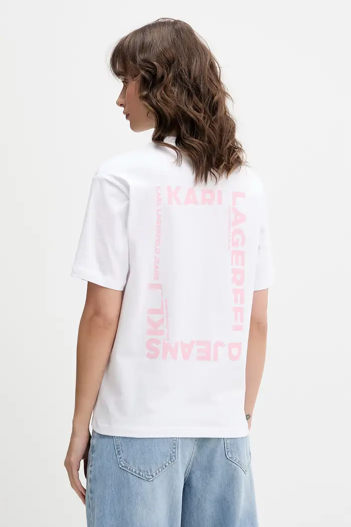 t-shirt da donna in cotone Bianco