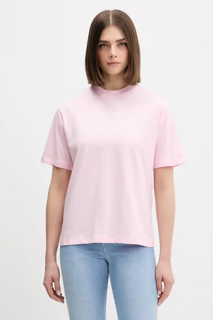 t-shirt da donna in cotone Rosa