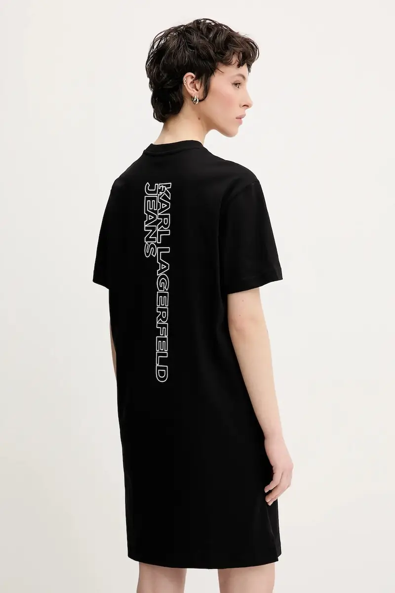 Karl Lagerfeld Jeans vestito in cotone colore nero A2W13036