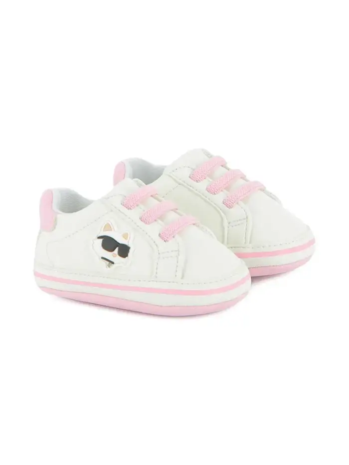 KARL LAGERFELD KIDS Sneakers con Dettaglio Gatto Bianco