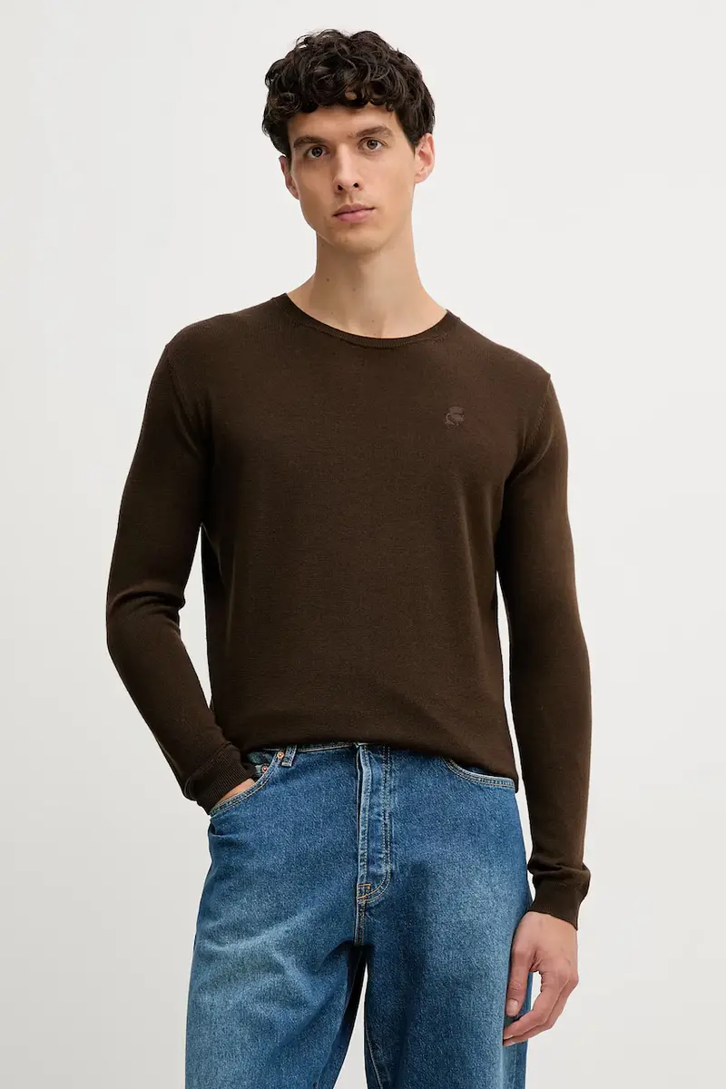 Karl Lagerfeld maglione in lana uomo colore marrone 554399.655000