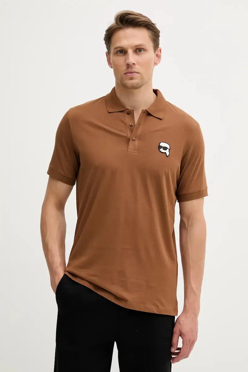 Karl Lagerfeld Polo Uomo Marrone 3250290