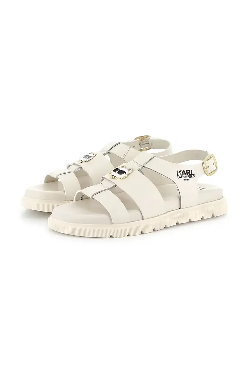Karl Lagerfeld sandali in pelle bambino/a colore beige Z30372
