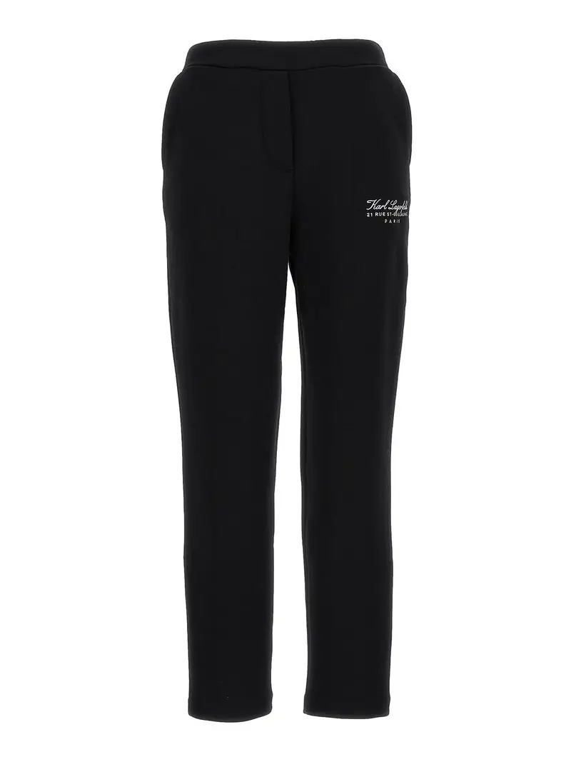 Karl Lagerfeld signature logo joggers Nero