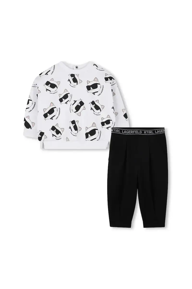 Karl Lagerfeld tuta neonato/a colore bianco Z30656
