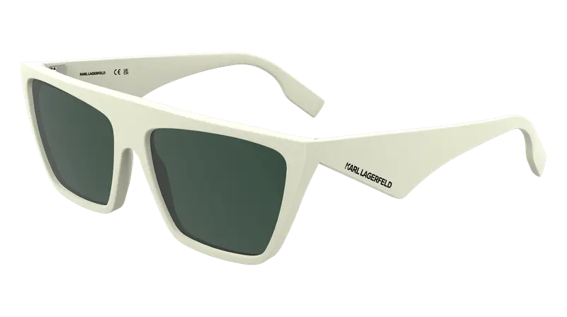 Karl Lagerfeld Unisex KL6186S 105 Occhiali da sole Bio-iniettato Bianco Squadrata Normale