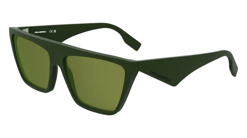 Karl Lagerfeld Unisex KL6186S 300 Occhiali da sole Bio-iniettato Verde Squadrata Normale