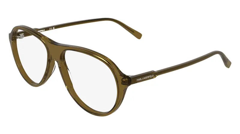 Karl Lagerfeld Unisex KL6217 210 Montature da vista Acetato Marrone Pilot Normale