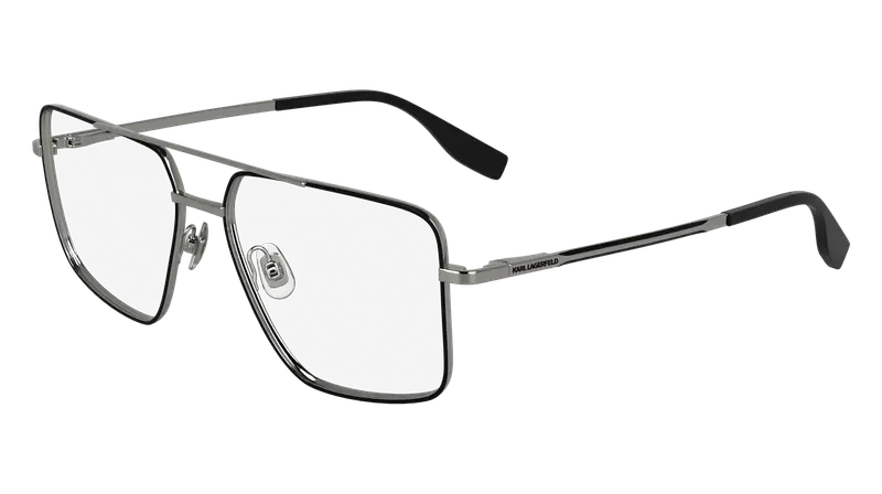 Karl Lagerfeld Uomo KL357 044 Montature da vista Metallo Nero Pilot Normale