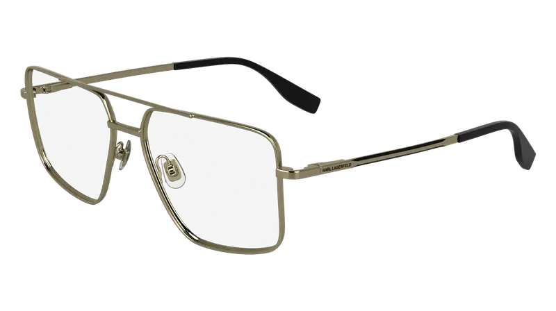 Karl Lagerfeld Uomo KL357 714 Montature da vista Metallo Oro Pilot Normale