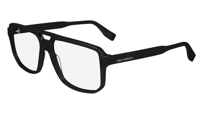 Karl Lagerfeld Uomo KL6156 001 Montature da vista Acetato Nero Pilot Normale Normale