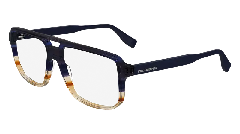 Karl Lagerfeld Uomo KL6156 424 Montature da vista Acetato Blu Pilot Normale Normale