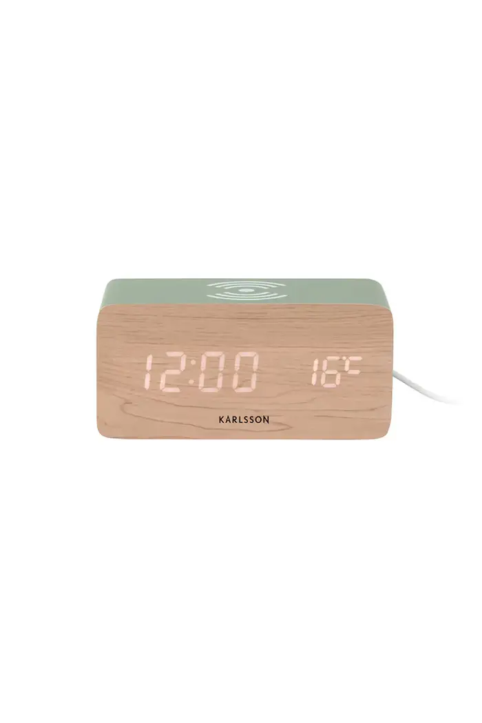 Karlsson allarme LED in legno Verde