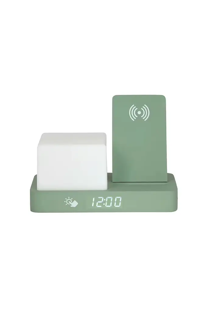 Karlsson Orologio allarme LED in legno Verde