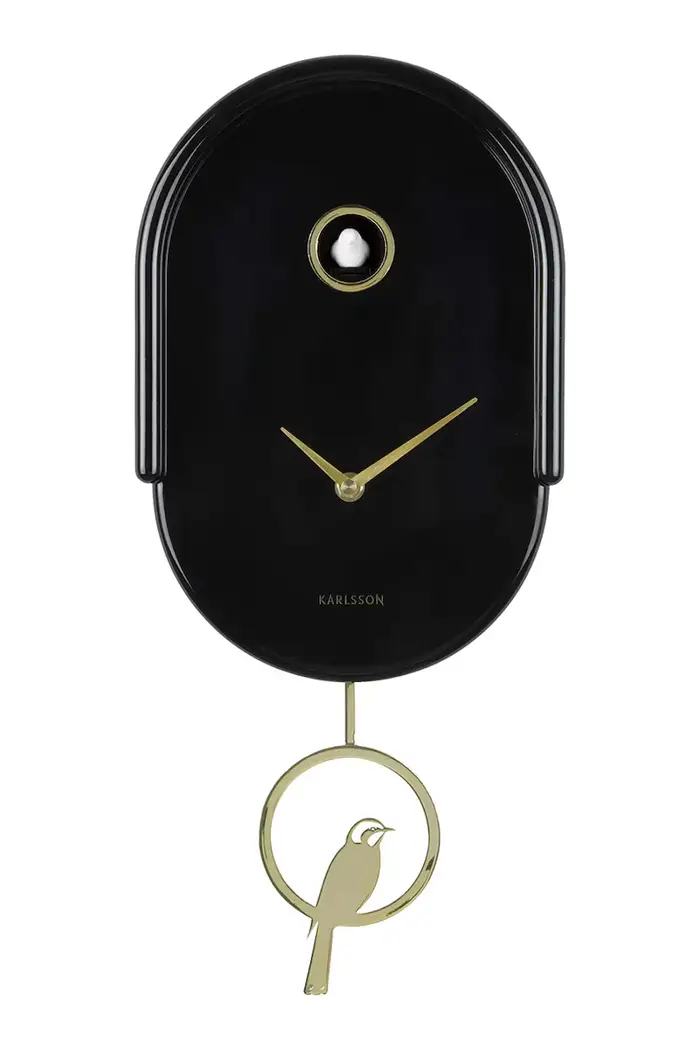 Karlsson orologio da parete a cucù Tweet 42 cm Nero