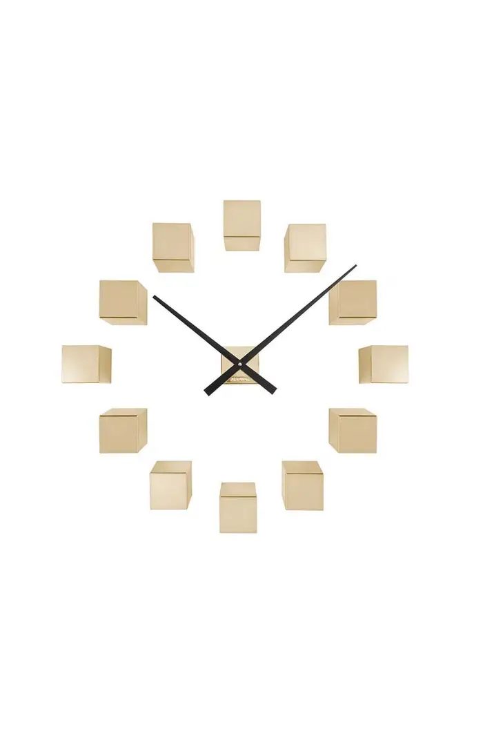 orologio da parete DIY Cubic Metallic Multicolore