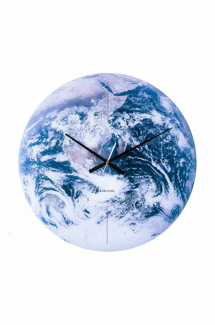 orologio da parete Earth Blu