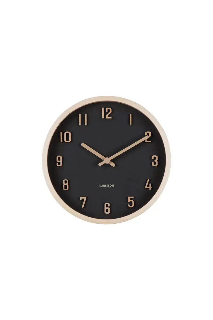 Karlsson orologio da parete in legno Nero