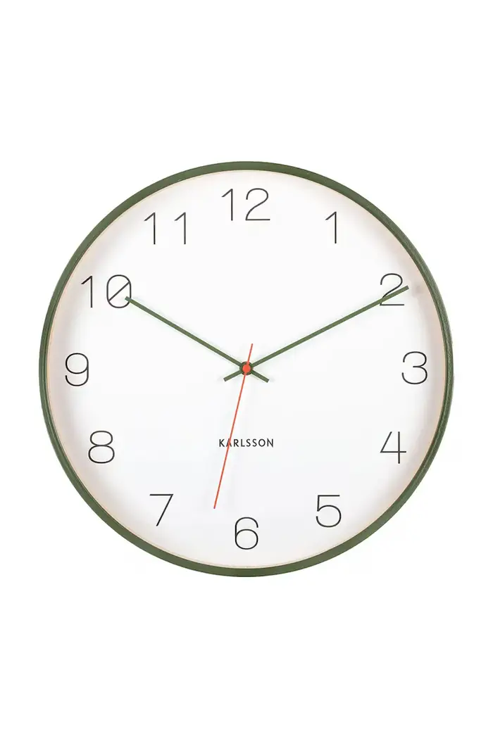 Karlsson orologio da parete in legno Verde