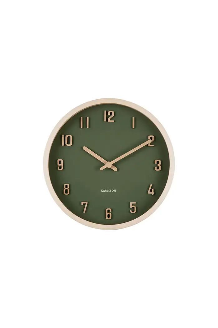 Karlsson orologio da parete in legno Verde