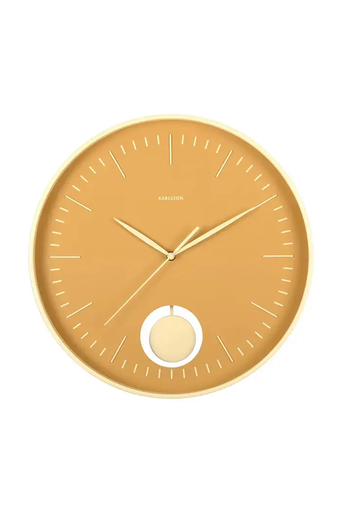 Karlsson orologio da parete in plastica Giallo