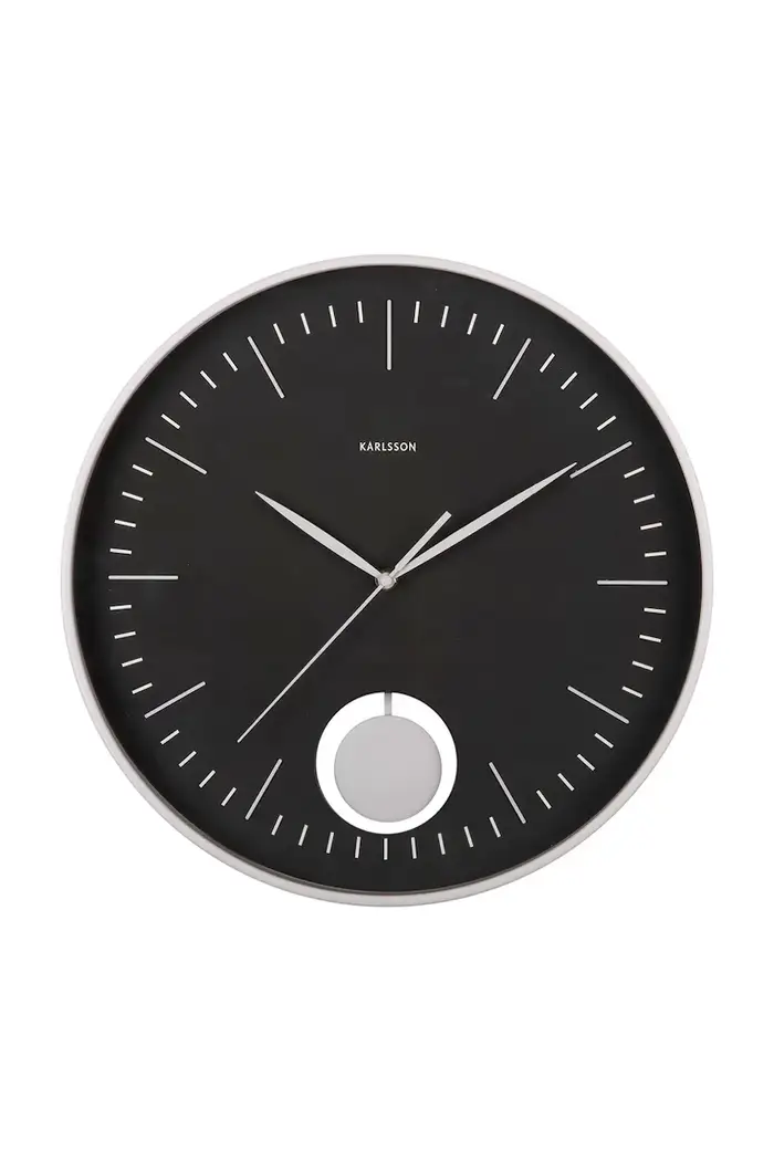 Karlsson orologio da parete in plastica Nero