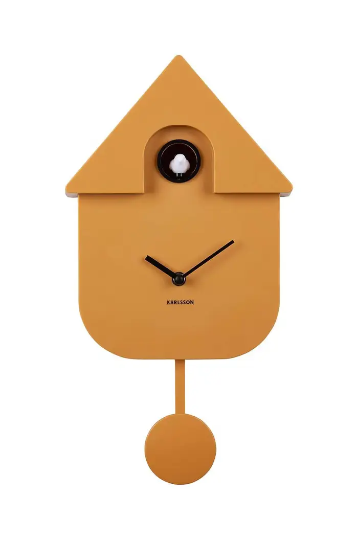 orologio da parete Modern Cuckoo Giallo