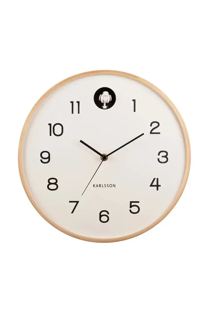Karlsson orologio da parete Natural Cuckoo Bianco