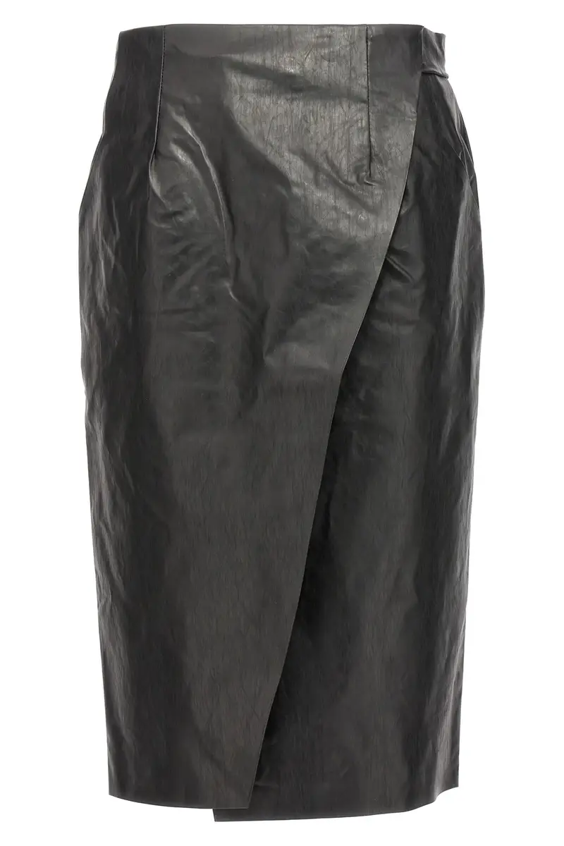 KASSL EDITIONS Gonna Wrap Skirt Oil Nero