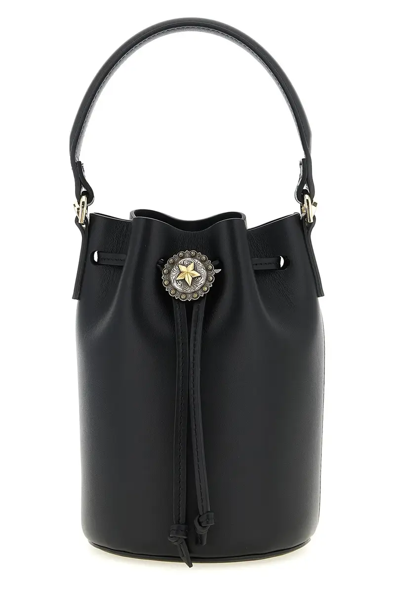 KATE CATE Secchiello Dori Nero in pelle liscia