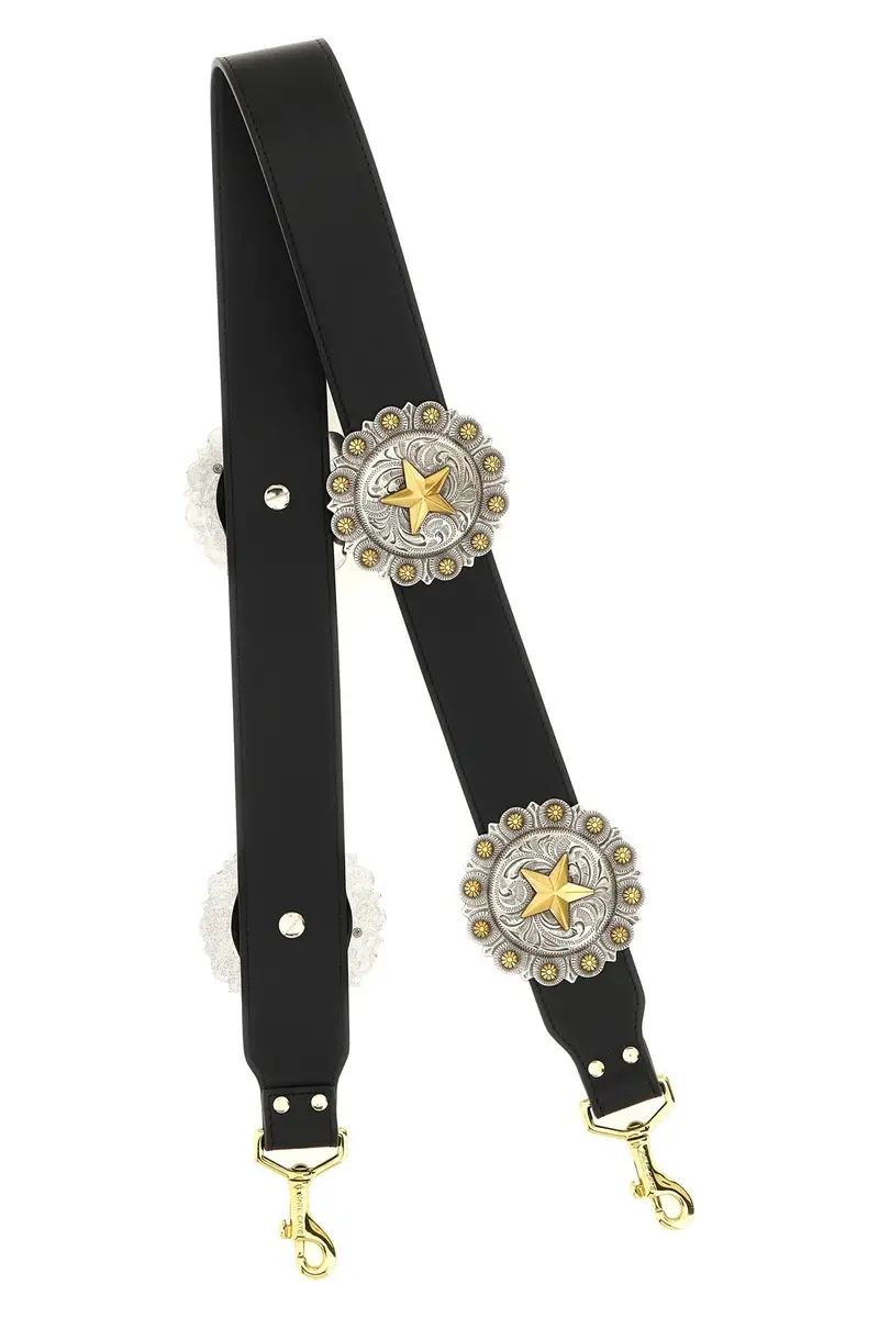 KATE CATE Borsa Tracolla Regina Nero in nappa con borchie