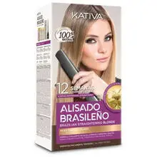Kativa Kit lisciante brasiliano biondo - Kit lisciante per capelli alla cheratina - 225 ml