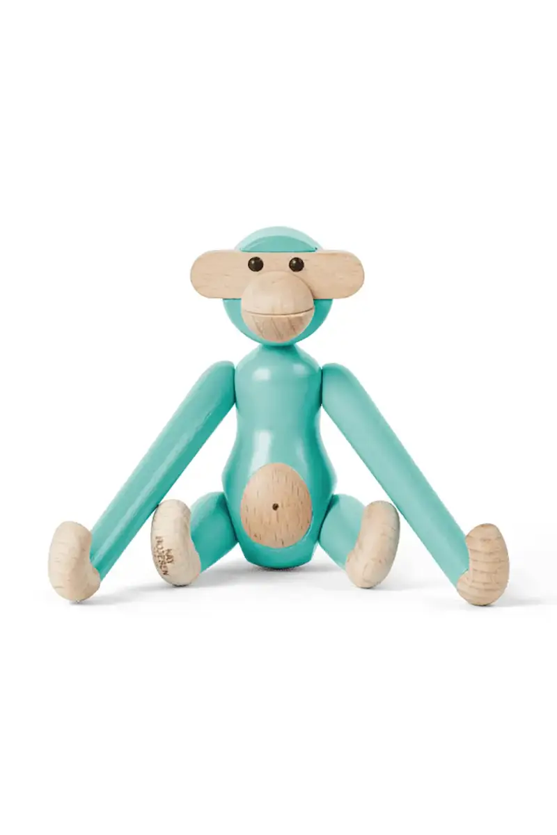 Kay Bojesen figurina decorativa Monkey Mini 9, 5 cm colore turchese