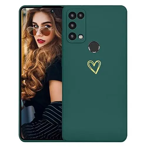 Kaywzo Cover per Realme 7i, Custodia in Silicone TPU Liscio di Morbido con Modello Cardiaco, Design