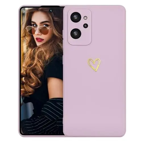 Kaywzo Cover per Realme 9i, Custodia in Silicone TPU Liscio di Morbido con Modello Cardiaco, Design