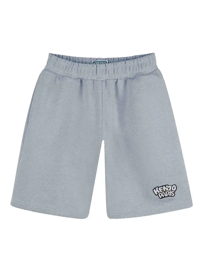 Kenzo Bermuda Con Logo Azzurro