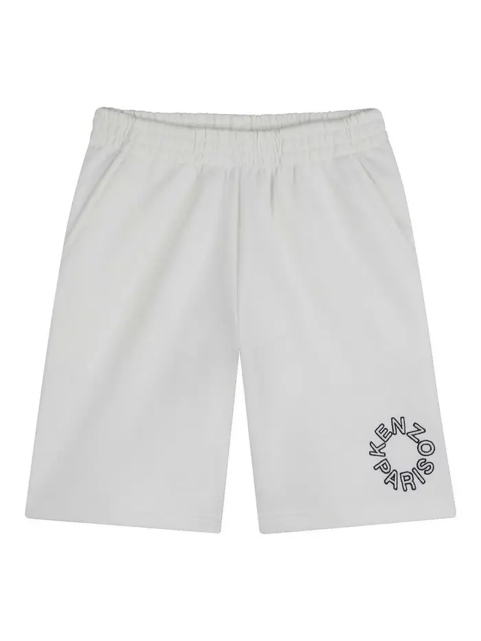 Kenzo Bermuda Con Logo Bianco