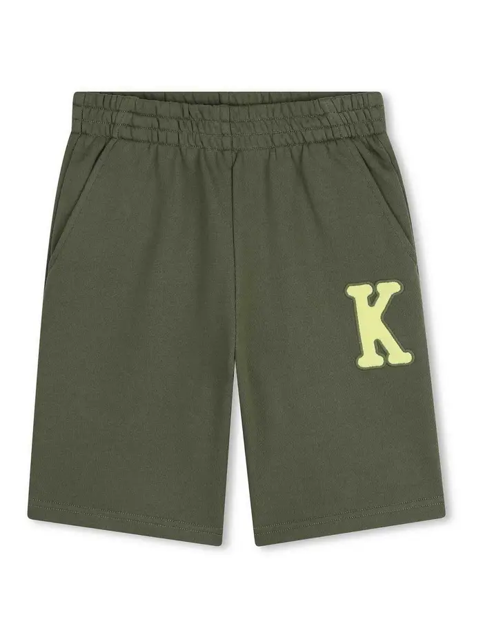 Kenzo Bermuda Con Logo Verde