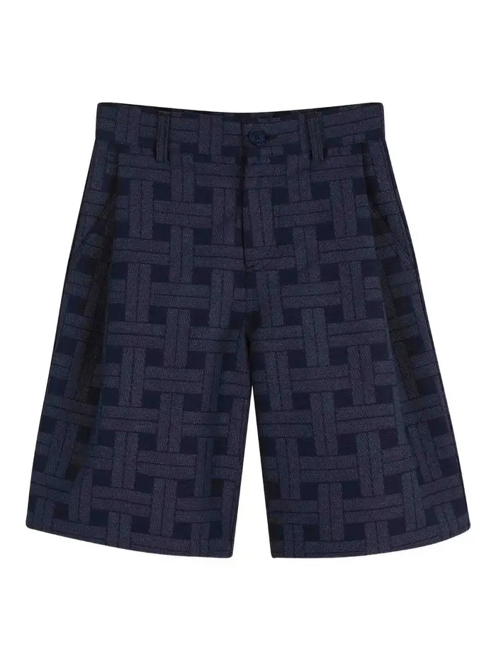 Kenzo Bermuda Con Stampa Blu