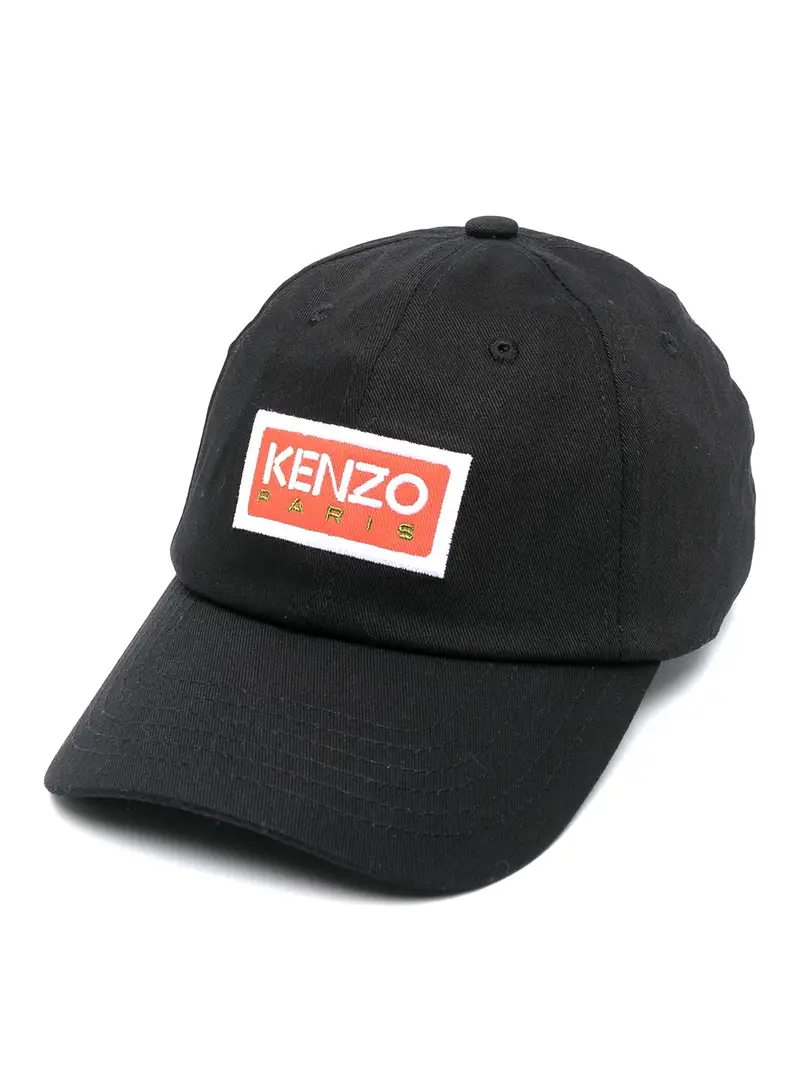 Kenzo Cappellino con ricamo logo Nero