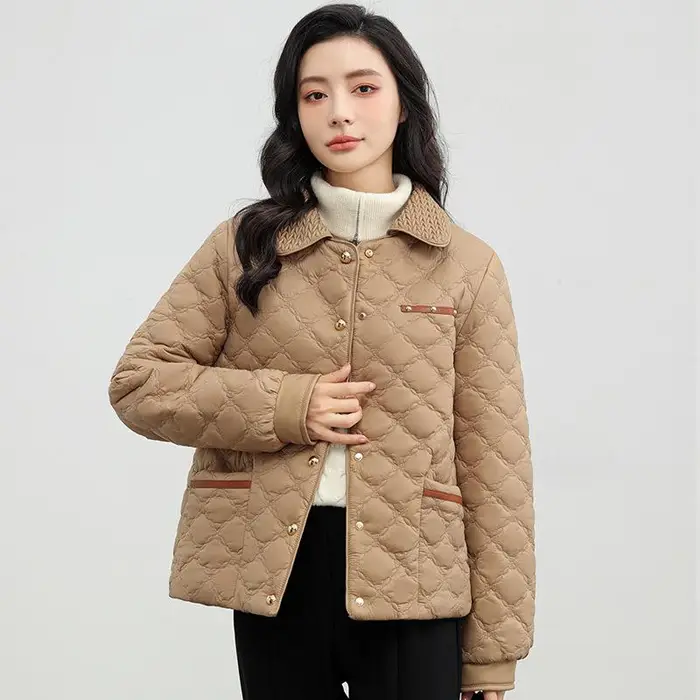 Giacca Imbottita in Cotone Piuma Giacca Imbottita in Cotone Nuova da Donna Cappotto Invernale con Cotone Sottile Giacca Imbottita in Cotone Romboidale Coreana XXXL