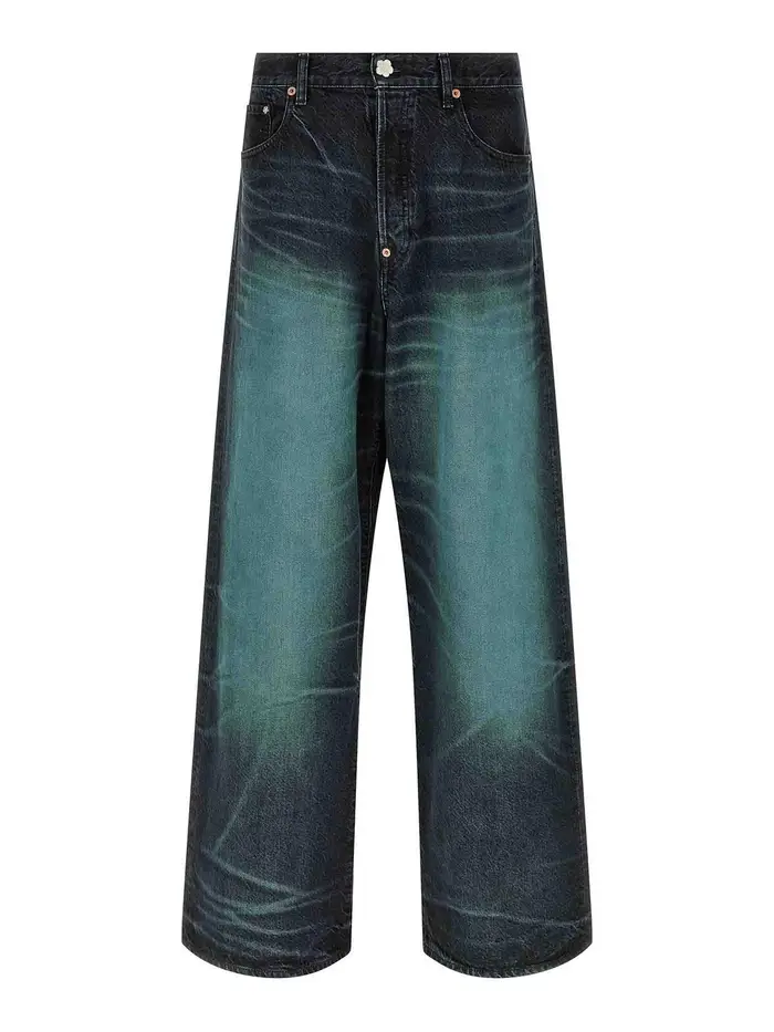 Jeans in denim giapponese Blu