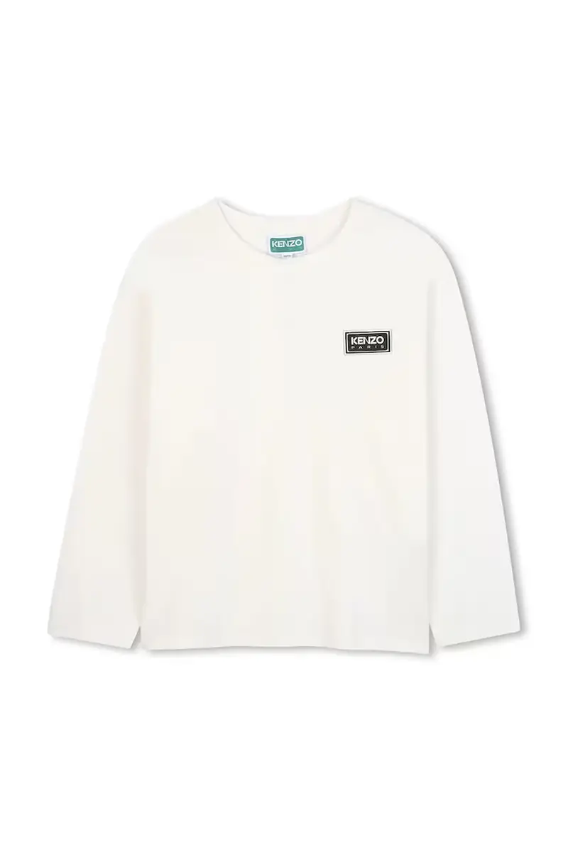 Kenzo kids longsleeve in cotone bambino/a colore bianco K61496